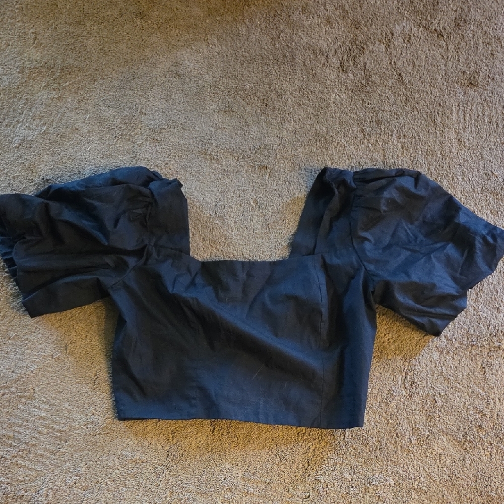 Black Crop Shirt